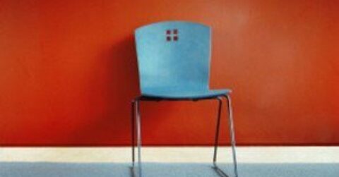 Chair against wall