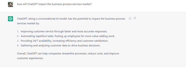 ChatGPT Trends – A Bot’s Perspective on How the Promising Technology will Impact BPS | Blog 1 Picture1