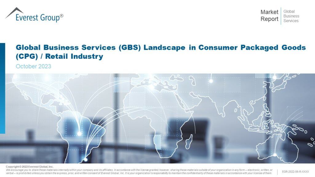 Everest Group Sourcing Change GBS Landscape in CPG Retail Industry