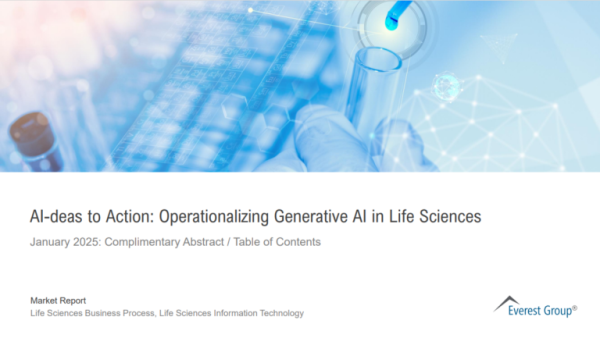 Complimentary Market Report Abstracts on AI's impact in Life Sciences and Healthcare Payer industries | CTA 1 AI deas to Action LifeSciences Complimentary Abstract 768x433 1