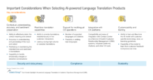 Important Considerations When Selecting AI-powered Language Translation Products
