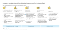 Important Considerations When Selecting Procurement Orchestration Tools