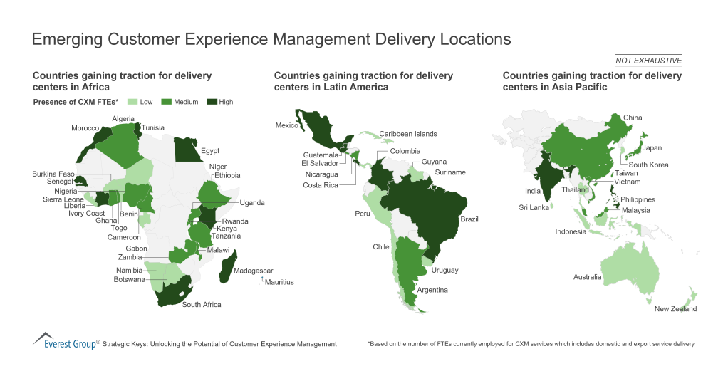 Emerging Customer Experience Management Delivery Locations